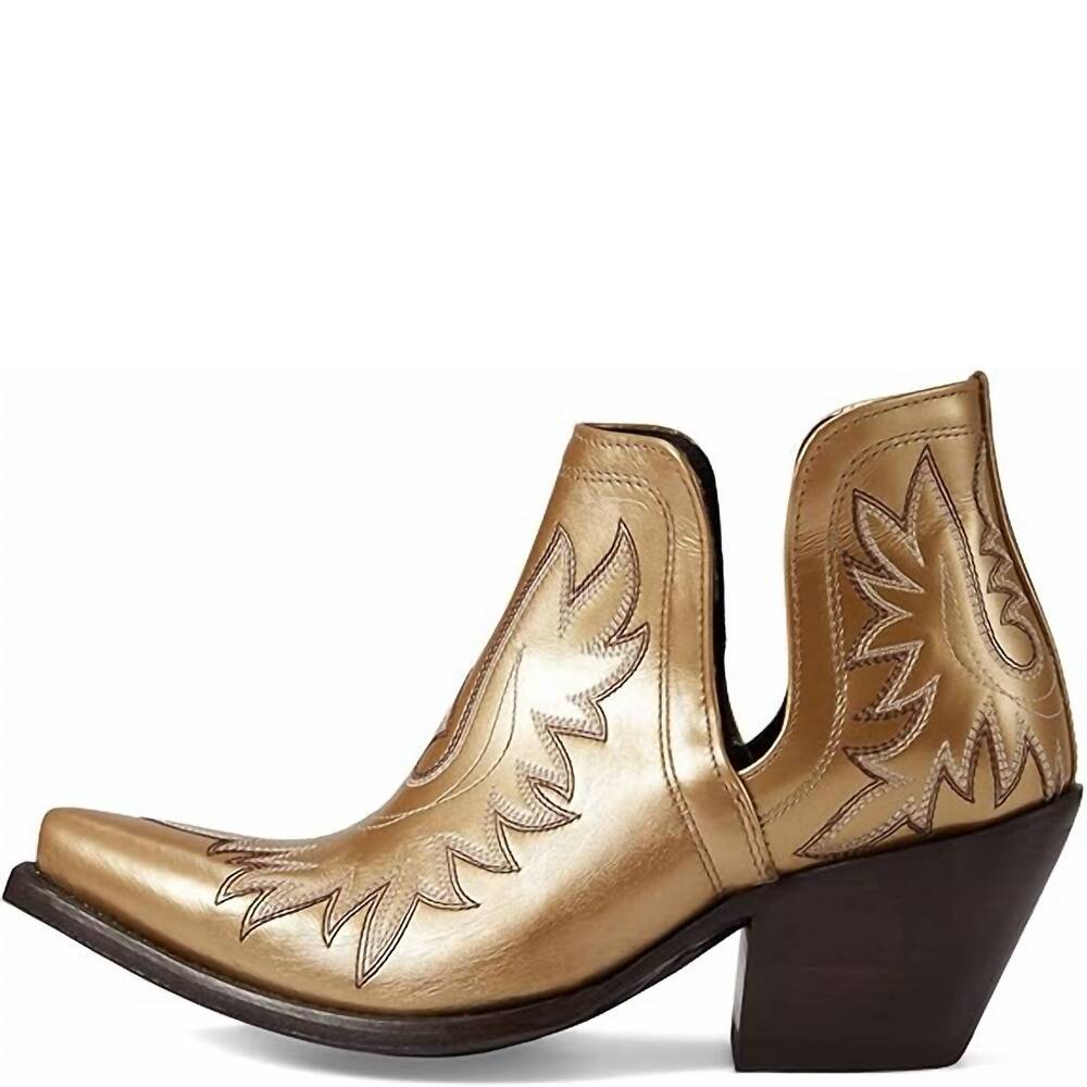 NEW ARIAT women's dixon western boot in gold buckle